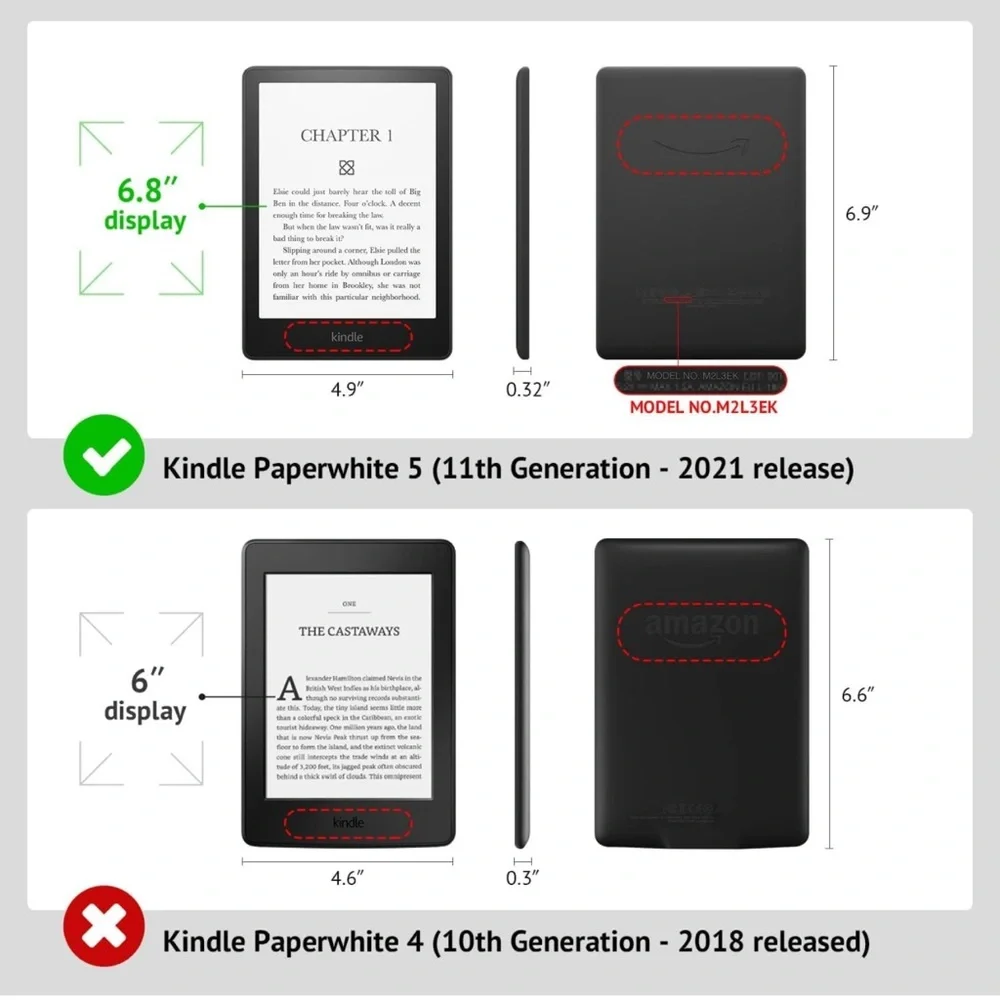 Kindle Paperwhite Red Denim/Fabric Case